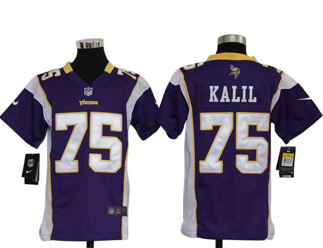 youths Jerseys nike Minnesota Vikings 75 Matt Kalil Team Color
